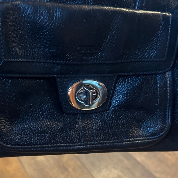 Coach Black Leather Satchel - Picture 2 of 5